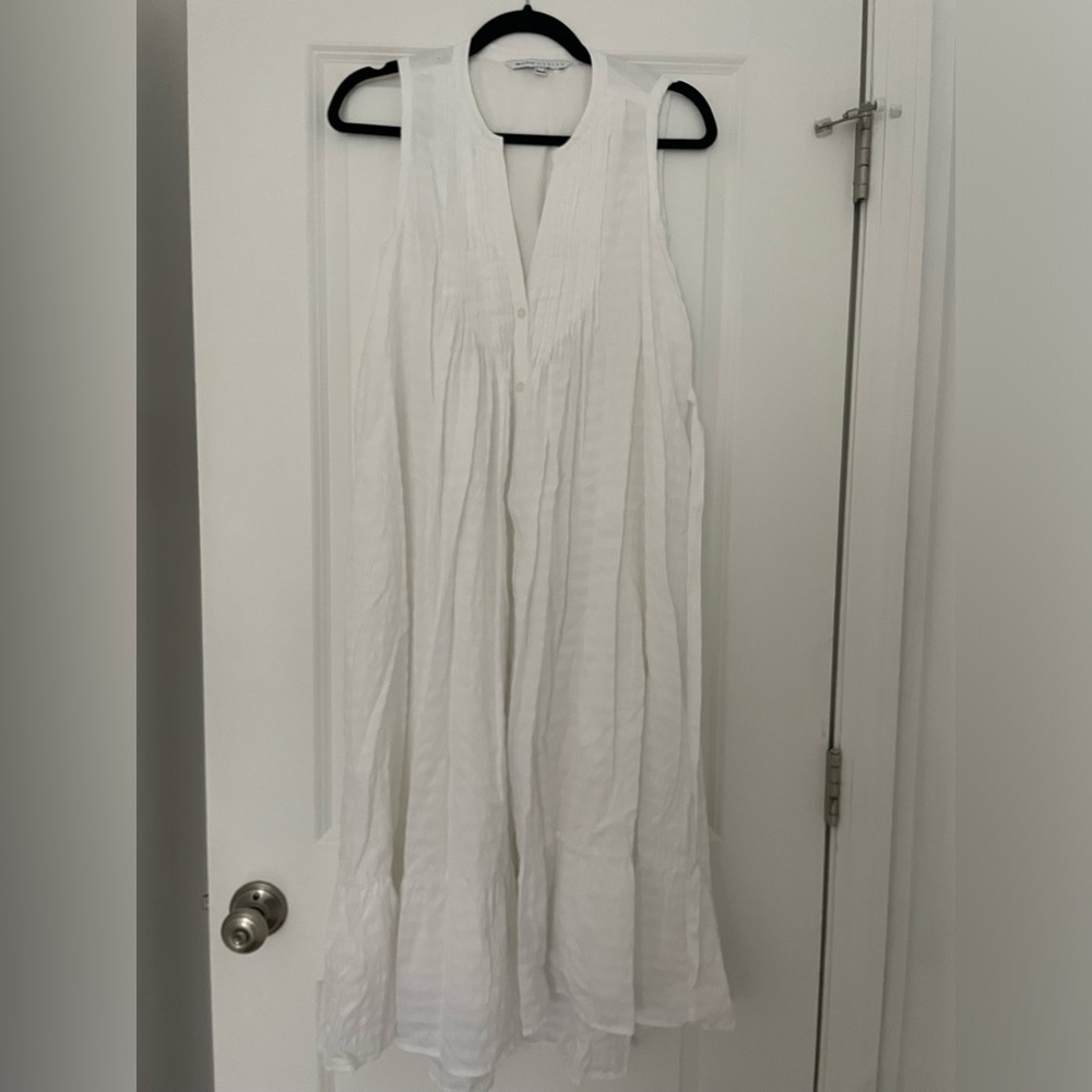 Lightweight White Sleeveless Summer Dress